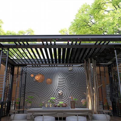 E300防水百叶（生态凉亭）